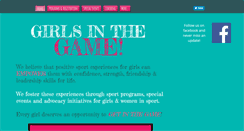 Desktop Screenshot of girlsinthegame.ca